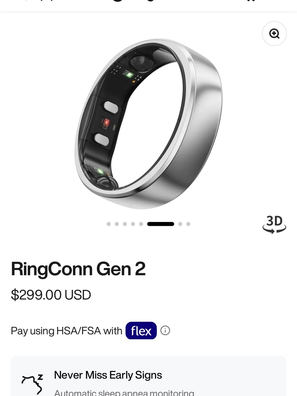 Gen 2 Smart Wellness Ring – Silver